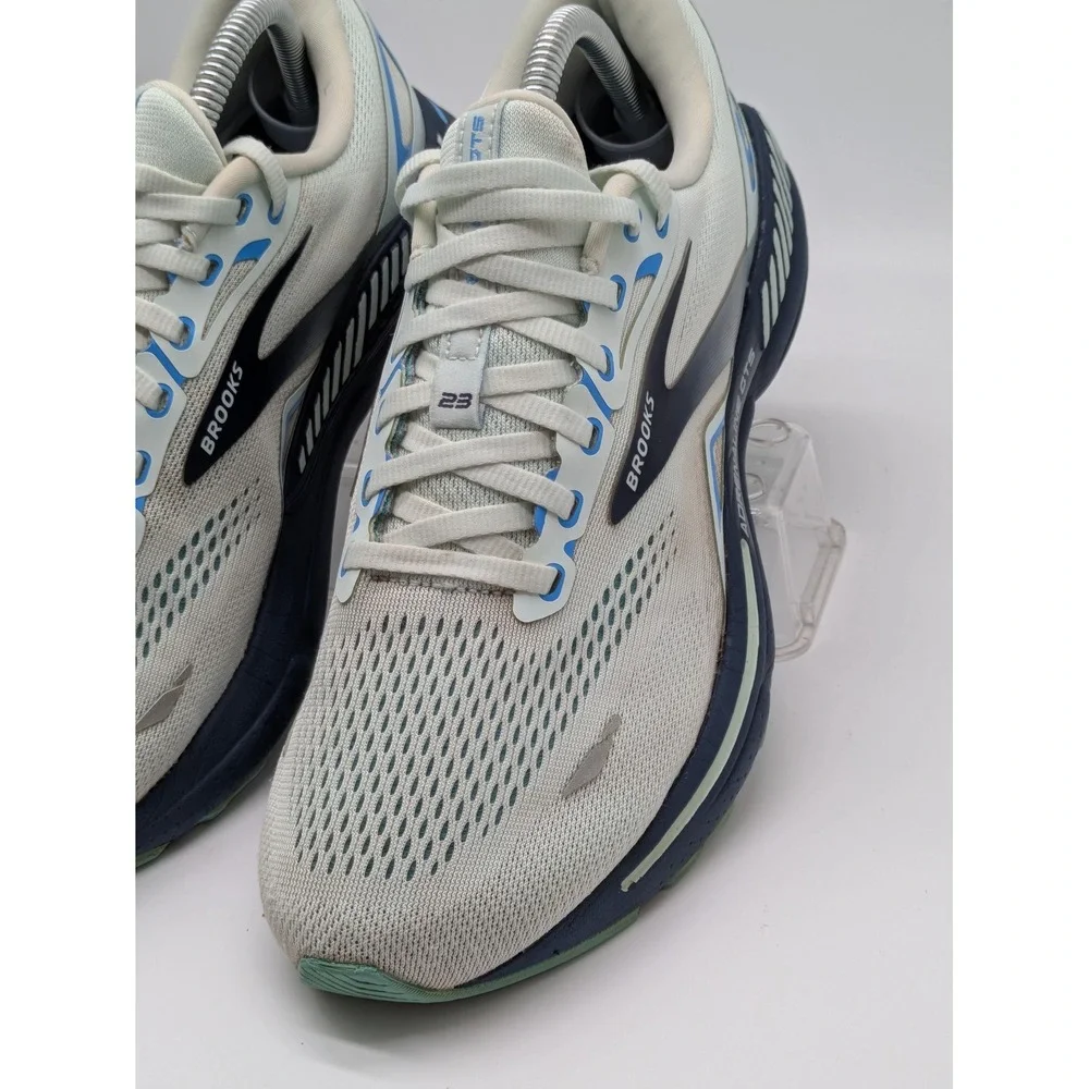 Brooks Adrenaline GTS 23 Women's Running Shoes Size 10.5 B White Blue Stability